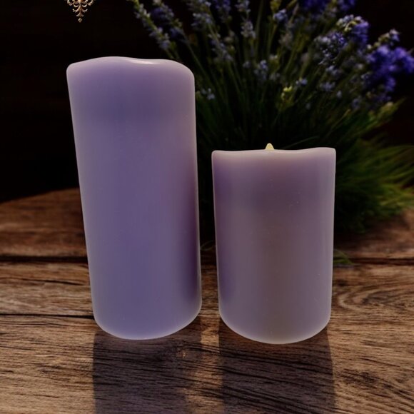 Luminara 2 Lilac Battery Powered Candles Used {READ) - Picture 3 of 6